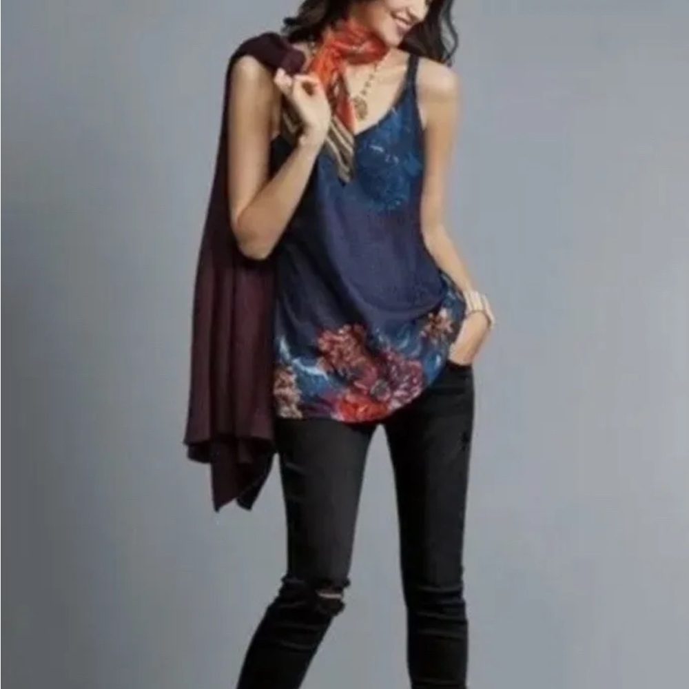 CABI ARTIST FLORAL DOUBLE STRAP CAMI S